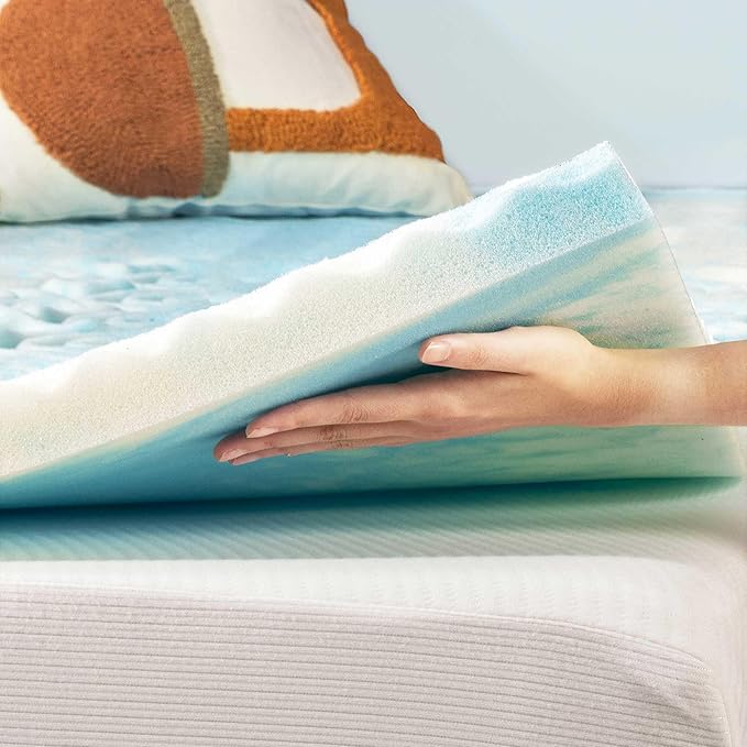 Best Price Mattress 3 Inch 5-Zone Swirl Gel Aerobreeze Foam Mattress Topper, CertiPUR-US Certified, Dorm Essentials, Twin