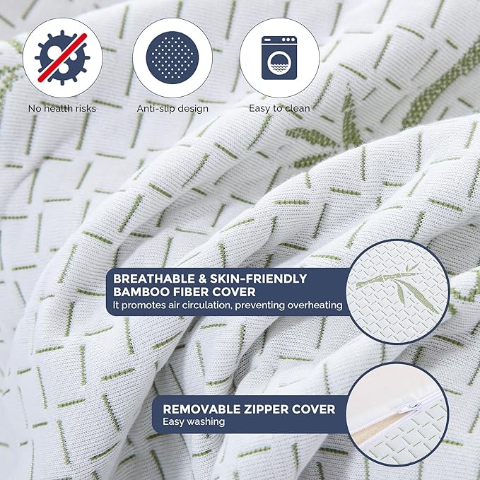 IULULU Queen Mattress, 10 Inch Green Tea Gel Memory Foam Mattress with Breathable Cover, Queen Mattress in A Box, Firm Support, CertiPUR-US Certified
