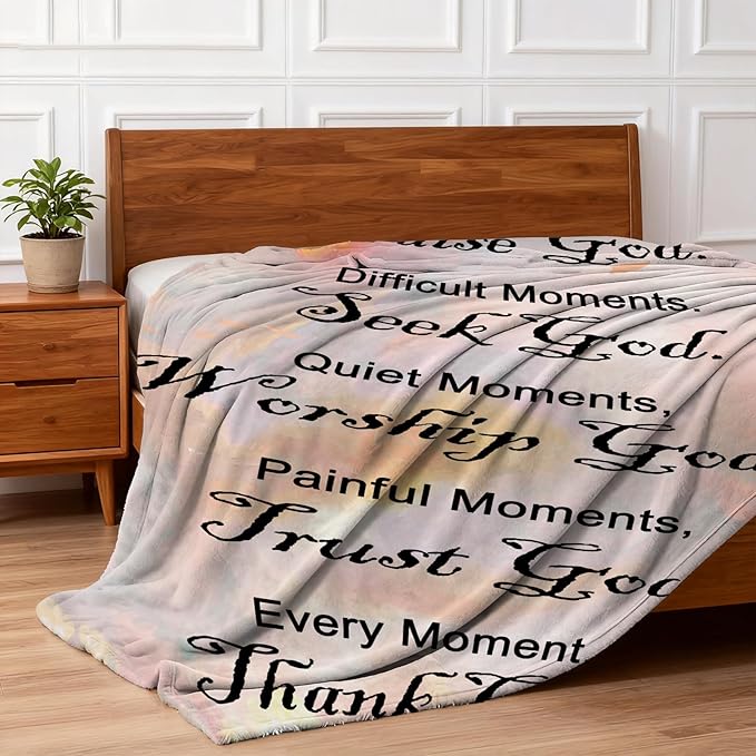Christian Faith Blankets - Soft Throw, Personalized 60"x80", Religious & Spiritual Gifts for Women & Men