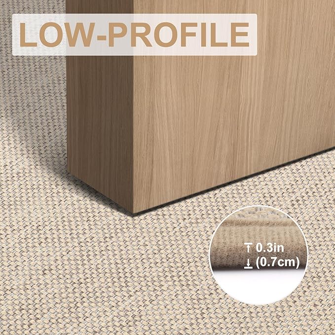 LEKEEPGO Long Door Mat 24"x59", Non Slip Door Mat Indoor Entrance, Rubber Backing Front Indoor Doormat Washable Absorbent Low-Profile Entryway Entry Resist Dirt Inside Hallway Door Mats, Khaki - Image 6