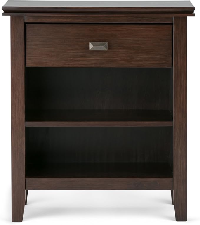 SIMPLIHOME Artisan Solid Wood 24 inch Wide Transitional-Style Bedside Nightstand Tables in Russet Brown for the Living Room and Bedroom (Set of 2) - Image 2