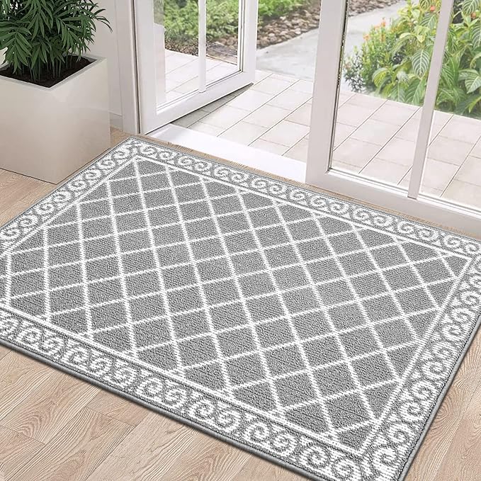 HEBE Indoor Door Mat 32"x48" Non Slip Front Door Welcome Mats Washable Shoe Mats Dirt Trapper for Entryway Low Profile Kitchen Carpet for Entrance Hallways Entrance Mat for Dogs by HEBE