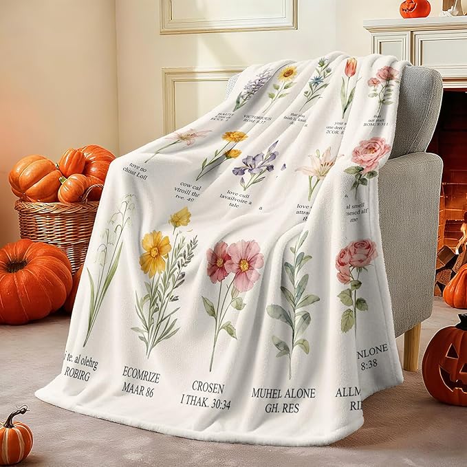COMFAR Christian Gifts for Women Faith, Inspirational/Religious/Spiritual Gifts for Adults, Soft Throw Blankets for Women/Men, Personalized Blankets for Adults 50"x 60"