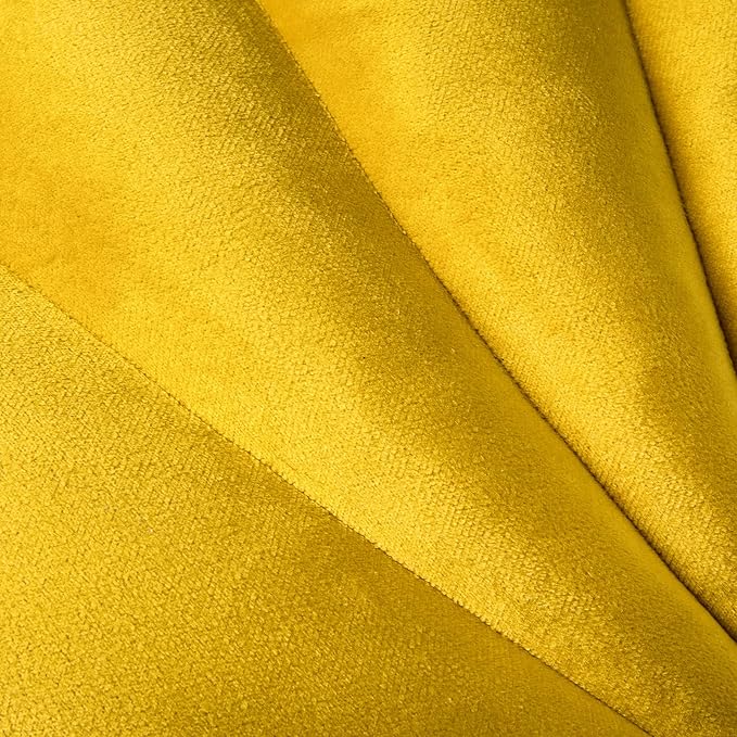 Ashler 3D Throw Pillows Shell Shaped Accent Throw Pillow, Soft Velvet Insert Included Cushion for Couch Bed Living Room, Pack of 1, Yellow, 14 X 11 inches