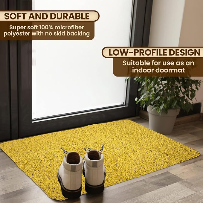 Premium Microfiber Indoor Door Mat – 36"x72" Washable Entry Mat, Non-Slip, Waterproof Backing, Super Absorbent, Low Profile Entryway Doormat for Indoor Entrance - Image 3