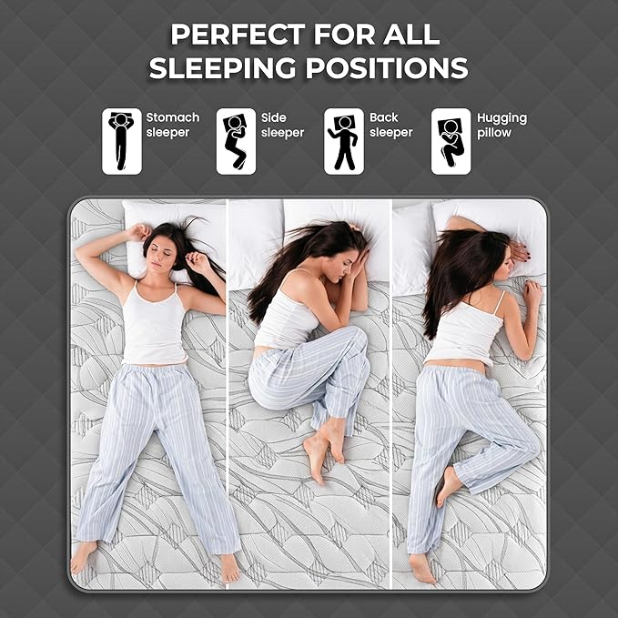 Sayre 10 Inch Full Memory Foam Mattress in a Box – Premium Cooling Gel Foam, Pressure Relief, Motion Isolation, CertiPUR US & Oeko TEX Certified, Made in USA (75" L x 54" W x 10" Th)