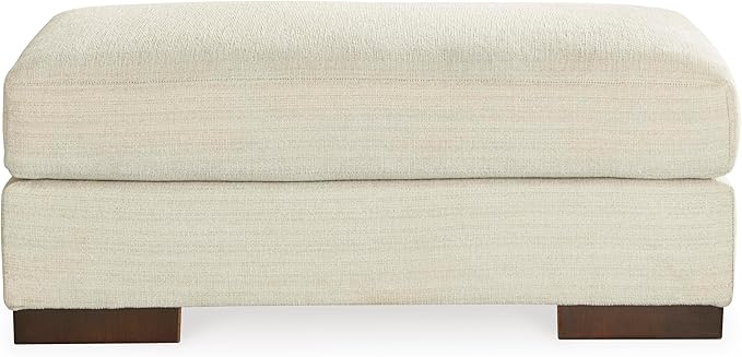 Signature Design by Ashley Maggie Contemporary Accent Ottoman, Off White