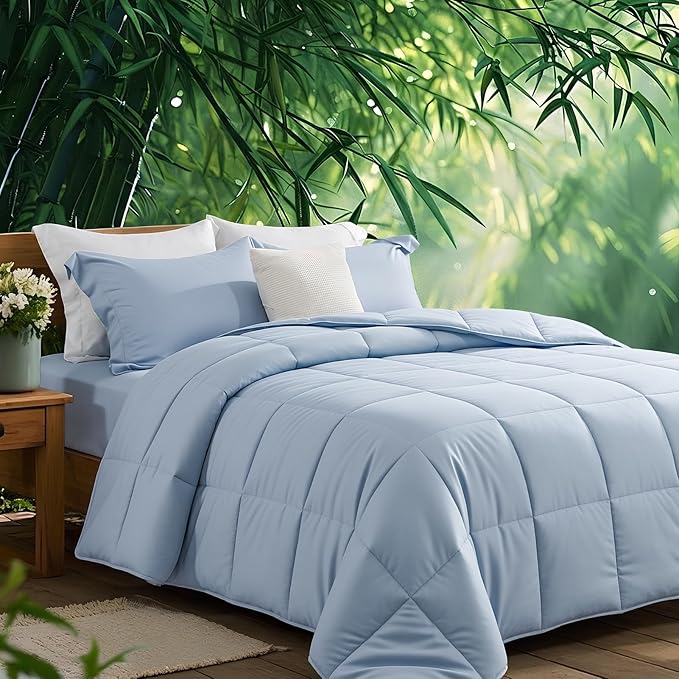 NEXHOME PRO 100% Viscose from Bamboo Comforter King Size - Ultra-Soft, Breathable, Lightweight All-Season & Summer Duvet Insert, Natural Temperature Regulating for Cooling Sleep