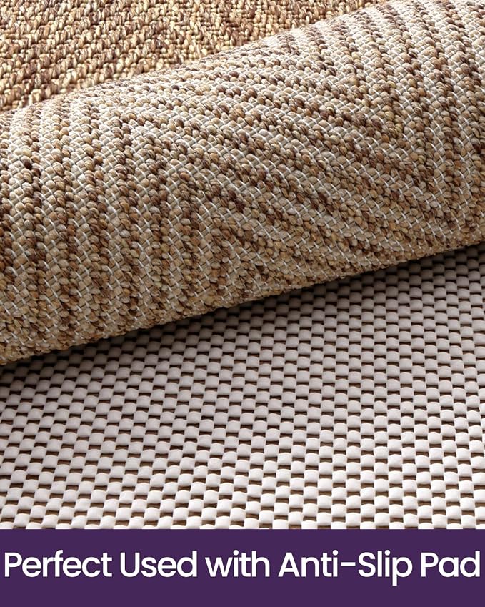 DEXI Hallway Runner Rug 3.3x10, Woven Braided Farmhouse Runner Carpet Indoor, Absorbent Thin Long Entryway Runners for Kitchen, Laundry Room, Patio Entrance, Brown - Image 3