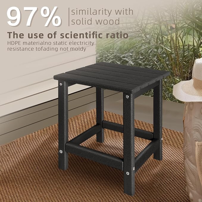 GARDENSTAR Outdoor Side Tables Adirondack, HDPE Small Table for Patio,Outside End Table for Porch, Deck, Pool, Weather Resistant/Easy Maintenance - Image 7