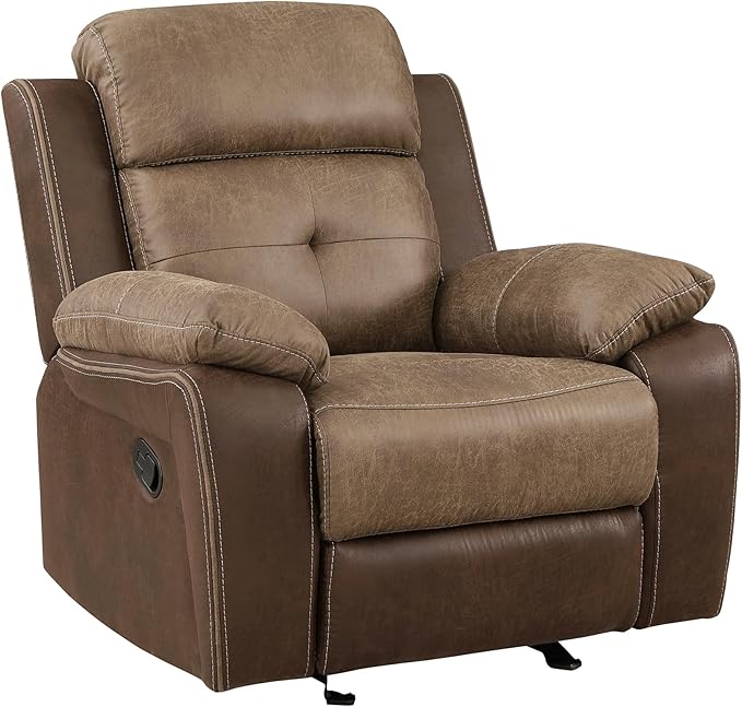 Lexicon Marianna 3-Piece Reclining Living Room Sofa Set, Brown