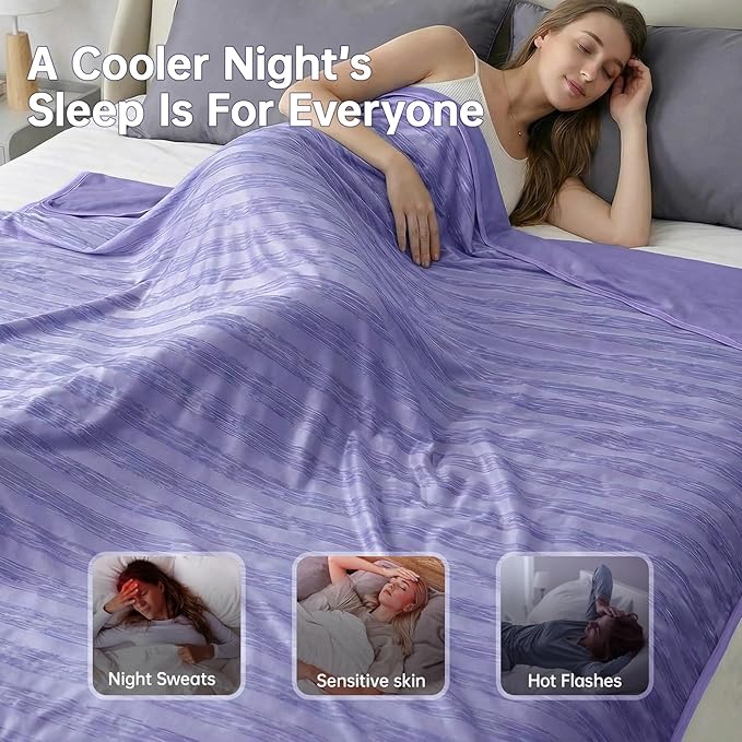 Guohaoi Cooling Blanket (90"x108"King Size) for Hot Sleepers,Absorbs Heat to Keep Body Cool for Night Sweats,100% Oeko-Tex Certified Cool Fiber,Breathable,Comfortable,All-Season.