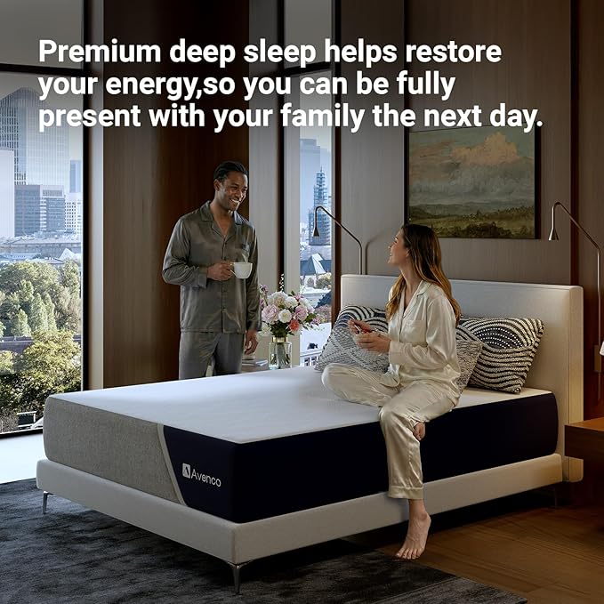 Avenco 10 Inch Full Size Mattress with Open-Cell Foam for Breathable Comfort, Gel Memory Foam Full Mattresses with Removable Cover, CertiPUR-US Certified Mattress in a Box