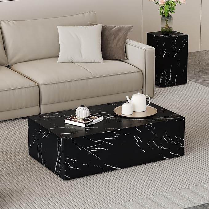 Wood Grain Coffee Table Wood Grain,Rectangle MDF Wooden Center Table for Living Room,Cocktail Center Table for Home,No Assembly Living Room