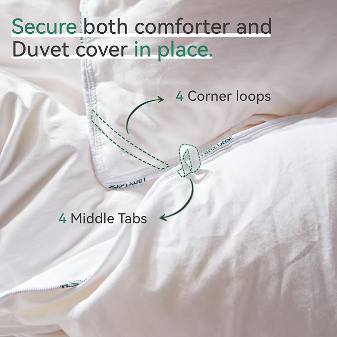 Three Geese Luxury Down Comforter Queen Size, All-Season Duvet Insert 90x90 Inch with 100% Cotton Cover, 61 Oz White Hotel Collection Comforter