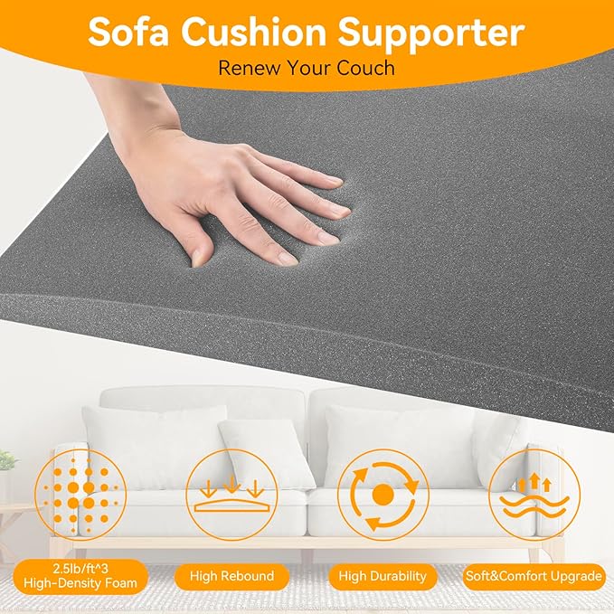 Couch Supports for Sagging Cushions Couch Supporter for Under The Cushions High Density Foam 24 ?€?X 20?€? Furniture Seat Sagging Repair Set of 1