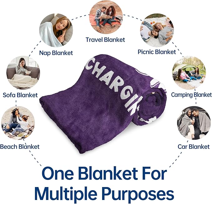 Funny Gifts for Grandma Mothers Day, Grandmas Birthday Gift from Grandkids, Grandma is Charging Sloth Blanket, Grandmas Gifts for Christmas, Soft Sloth Blanket for Grandmother 60" x 50"