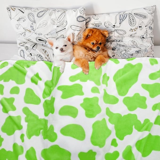 HSEEC Green Throw Blanket Fleece Cozy Blankets & Throws Soft Throw Blankets for Couch