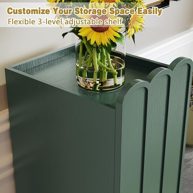 3More Shoe Organizer Cabinet,Entryway Bench with Adjustable Shelves and Cushioned Seat,Unique L-Shaped Bench Cabinet for Entryway, Hallway, Living Room - Image 6