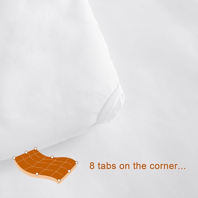 NTBAY Twin Comforter - Down Alternative Duvet Insert, All Season Bedding Quilted with Corner Tabs, Machine Washable, Soft Comforter Only, White