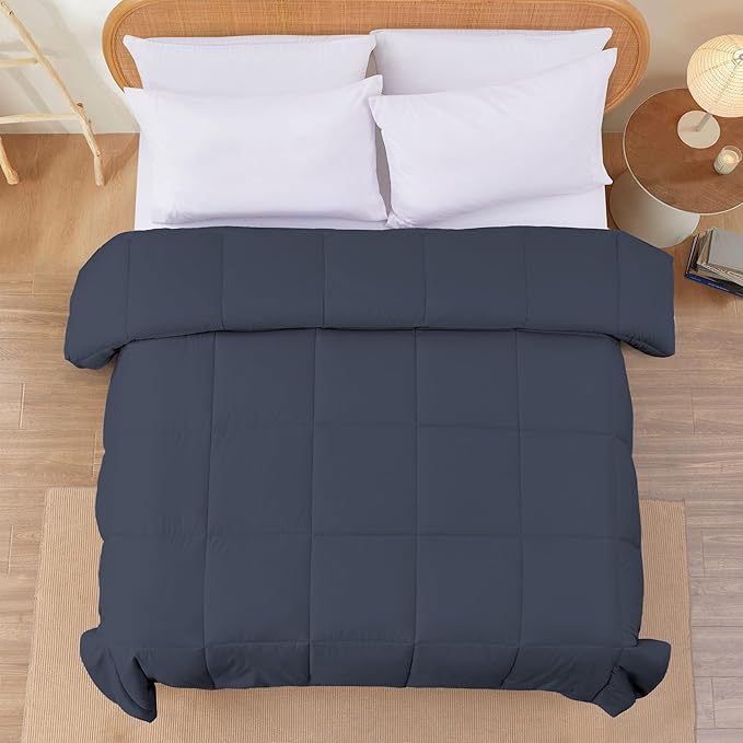 Modern Threads Down Alternative Reversible Comforter Denim/Cloud Blue King