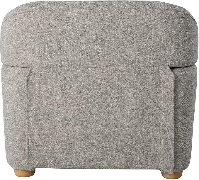 Studio Living® Jennifer 36.6" Arm Chair, Modern Style, Pocket Coil Comfort, Natural Wood Legs, Boucle Fabric, Pebble