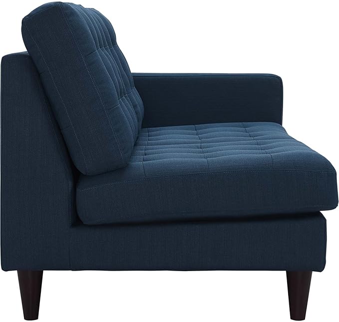 Modway Empress Mid-Century Modern Upholstered Fabric Corner Sofa In Oatmeal
