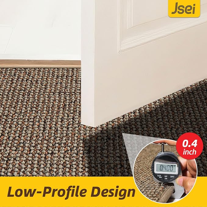 JSEI Dirt Trapper Door Mat 20"x32" Non-Slip Washable Entrance Mat, Dog Doormats, Absorbent & Fade-Resistant Floor Mats, Low Profile Welcome Mats for Entryway, Front Door, and Inside Entrance, Taupe - Image 7