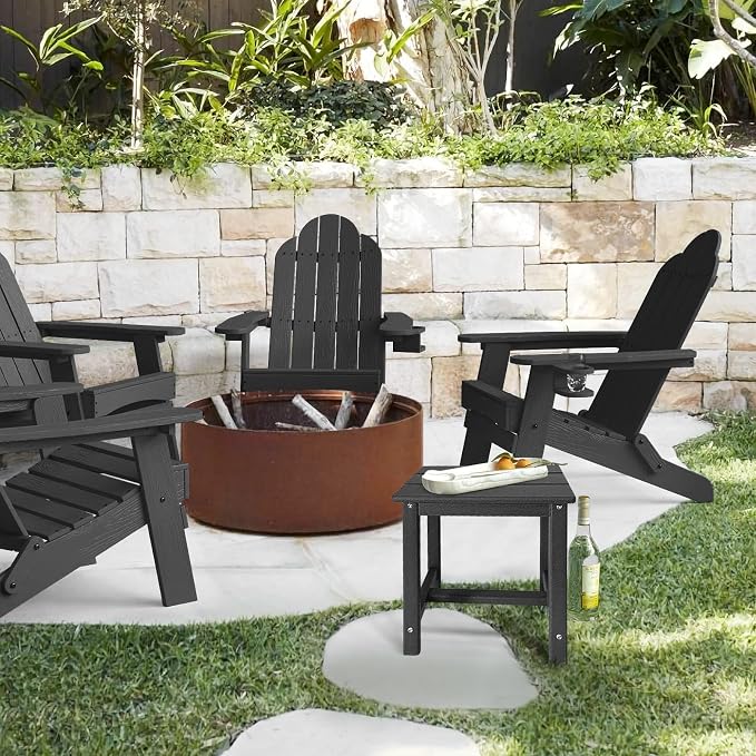 GARDENSTAR Adirondack Square Side Table,one-Tier Outdoor end Table, Patio Side Table for Pool,Porch,Backyard,Relaxing Companion - Image 6