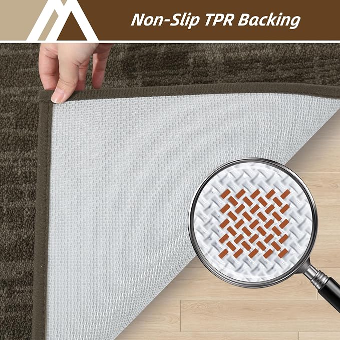COSY HOMEER Door Mat 24" x 60" Non-Slip Washable Entryway Rug,Dirt Trapper Door Mat Indoor Entrance,Stain Resistant Absorbent Welcome Mats for Front Back Doormats and Wet Shoes,Brown - Image 4