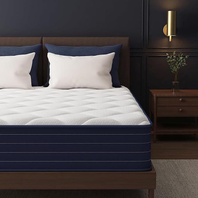 Traumliebe Full Mattress, 10 Inch Full Size Mattress in a Box, Double Mattress, Pocket Spring&Memory Foam, Medium, Motion Isolation, CertiPUR-US Certified