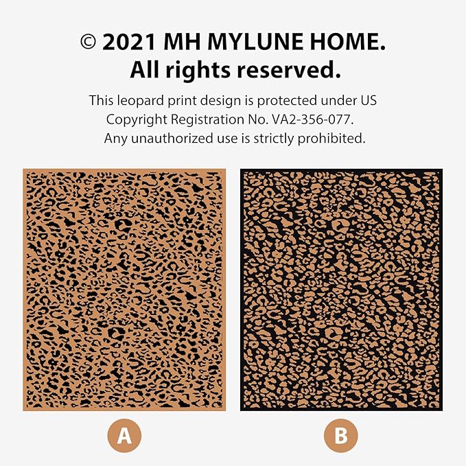 MH MYLUNE HOME Micro Plush Microfiber Polyester Blanket (71x78 inch, Brown) Ultra Soft & Warm Reversible Leopard Pattern Blanket for Sofa Couch Bed, Extra Large