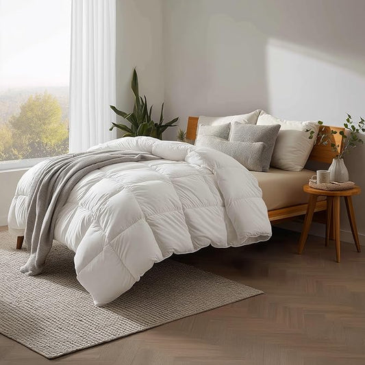 Bamboo Bay All Season King Size Comforter, 100% Viscose Made from Bamboo, Soft Quilted Down Alternative Duvet Insert with Corner Tabs, Breathable Cooling Bedding, 94 x 104 Inch