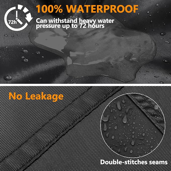 STARTWO Patio Furniture Covers Waterprpoof, Tear Resistant Rectangular Outdoor Furniture Set Cover for Table Chairs and Sectional Sofa, 111"L x 74"W x 28"H - Image 8