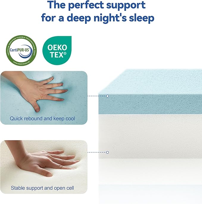 Vipbear Queen Mattress, 10 Inch Memory Foam Mattress with Dual-Sided Reversible, Relieve Pressure with Medium/Extra Firm Support, CertiPUR-US, Cooling Ventilated Foam Comfort for Sleep, 80''L x 60''W