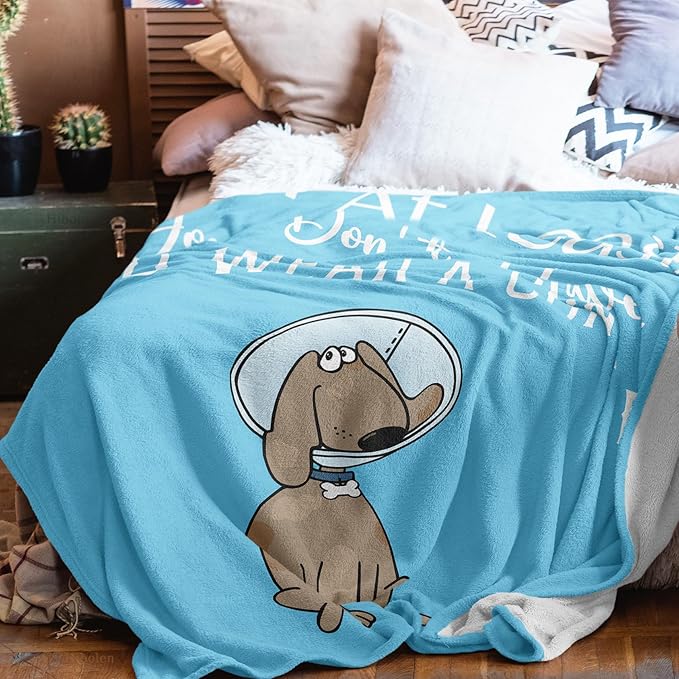 Get Well Gifts for Women/Men After Surgery, Sympathy Gift, Feel Better/Get Well Soon Gifts for Women, Surgery Recovery Gift for Men, at Least You Dont Have to Wear A Cone Blanket 50"x60"