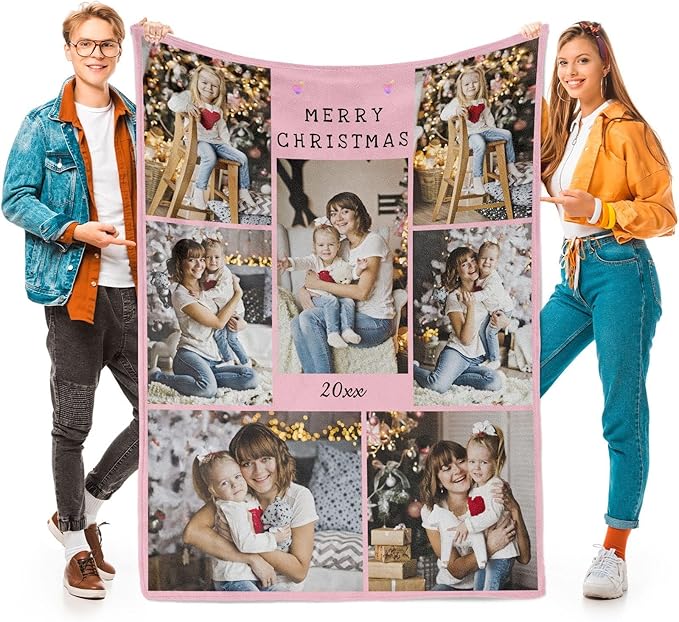 inkArts Custom Blankets with Photos, Personalized Photos Blanket Using My Own Photo, Customized Blankets with Picture, Personalized Gifts for Women Men Baby Child
