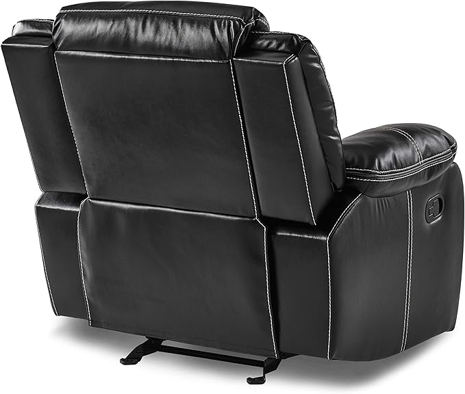 Lexicon Bay Manual Glider Reclining Chair, Black