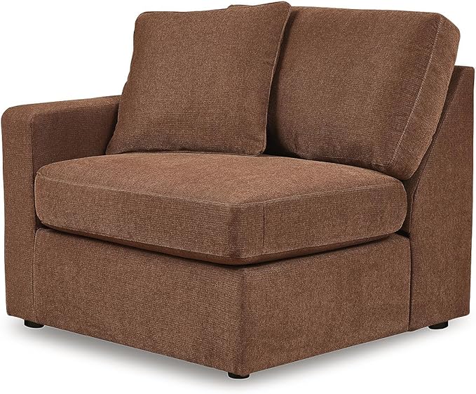 Signature Design by Ashley Modern Modmax Stain Resistant U-Shape Left-Arm Facing 6-Piece Sectional with Audio System and Chaise, Orange