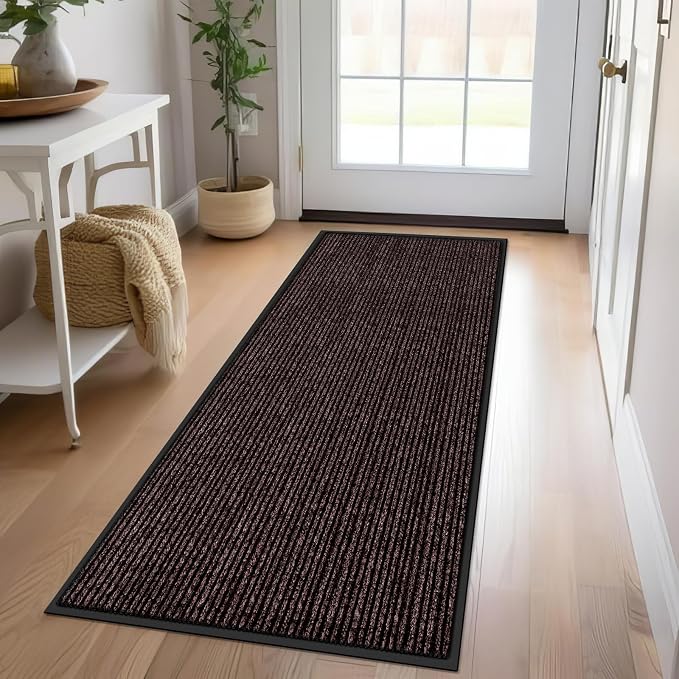 Azadx 2'x6' Indoor Outdoor Door Mat Heavy Duty Front Door Mat Ultra Absorbent Muddy Dirt Resist Welcome Door Mats Non-Slip Backing Entrance Mat for Home Commercial Outdoor Entrance Floor Mat - Image 2
