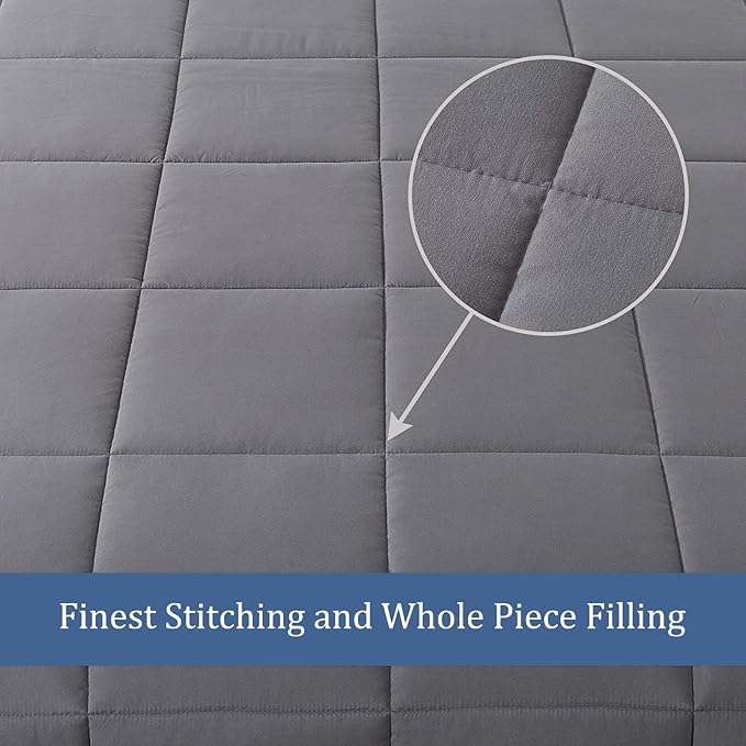Cozynight Down Alternative Comforter-All Season King Comforters Duvet Insert with Corner Tabs-Breathable-Diamond Stitched Reversible Gray Comforter 106x90 inches