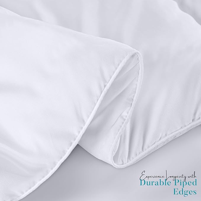 Utopia Bedding Full Comforter Duvet Insert, Quilted White Comforter with Corner Tabs, Box Stitched Down Alternative Comforters Full Size 82 x 86 inches