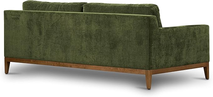 POLY & BARK Zyon Sofa, Distressed Green Velvet