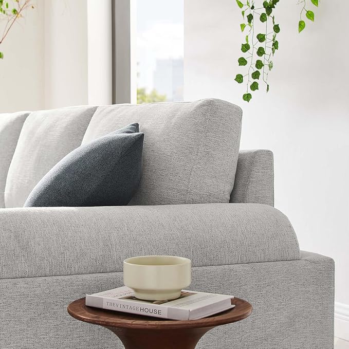 Modway EEI-6401-LGR Oasis Upholstered Fabric Sofa, Light Gray