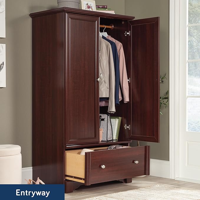 Sauder Palladia Armoire, Select Cherry finish