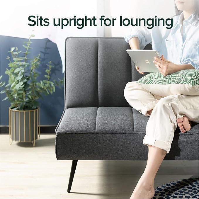 Zinus Quinn Sleeper Sofa, Convertible Sofa, Futon Sofa Bed, 2 in 1 Folding Sofa Bed for Apartments, Guest Rooms, and Compact Spaces