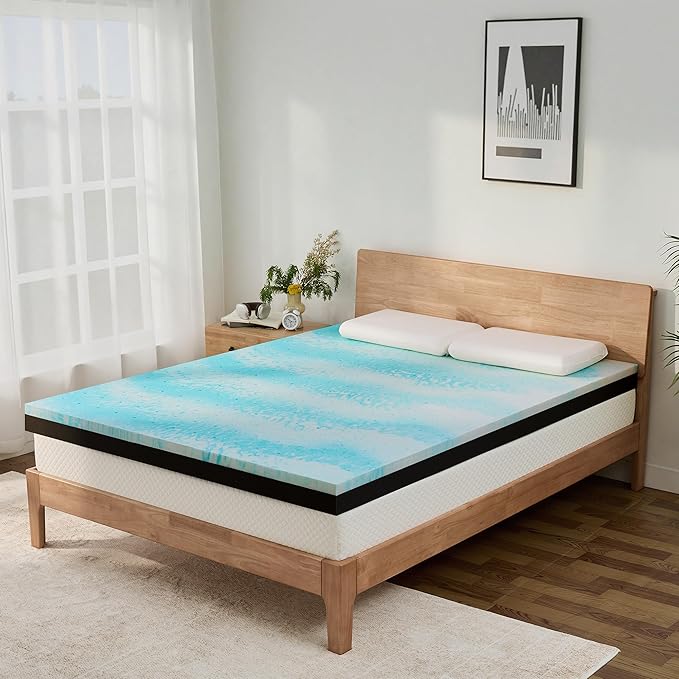 Firm to Extra Firm Mattress Topper Queen Size 3 Inch, Pain Relieving Foam Bed Topper for Extra Support, Gel Memory Foam&High-Density Foam Mattress Pad, CertiPUR-US Certified
