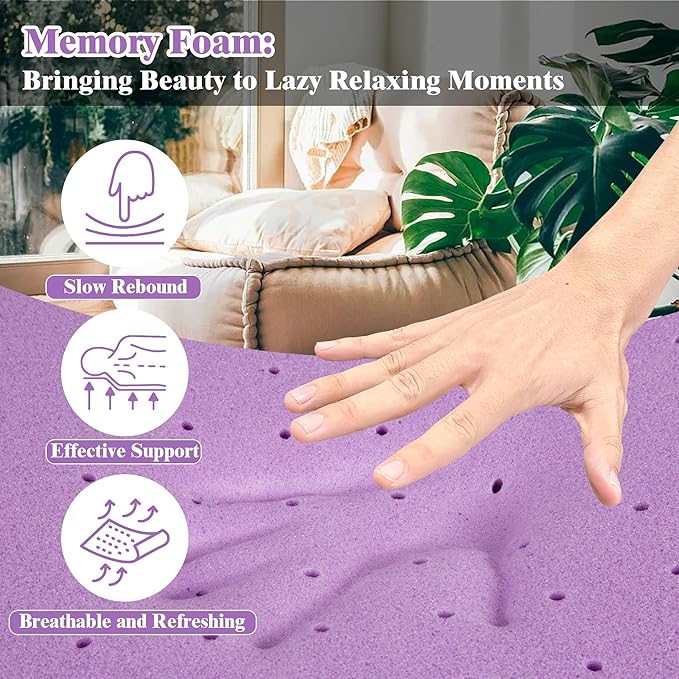 Airensky 2 Inch Cooling Gel Memory Foam Mattress Topper Twin Size - CertiPUR-US Certified Bed Topper, Pressure Relief for Back Pain, Breathable Design, Odor-Free (39"x75")