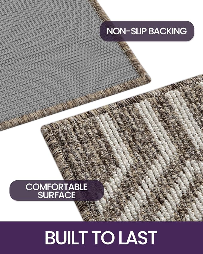 DEXI Front Door Mats for Entryway, 32x48 Non Slip Washable Low-Profile Entry Doormat, Absorbent Resist Dirt Inside Floor Entrance Mat, Patio, Brown - Image 4