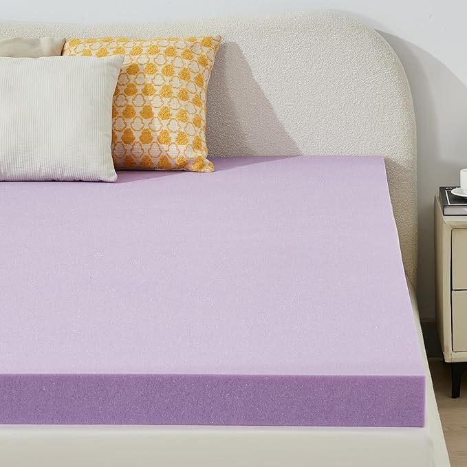 BDEUS 1.5 Inch Gel Memory Foam Mattress Topper Ventilated Soft Pressure Relieve Mattress Pad, Breathable Bed Topper, CertiPUR-US Certified, Full Size